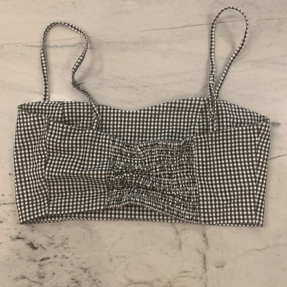 Gingham print crop tank - Picture 2 of 4